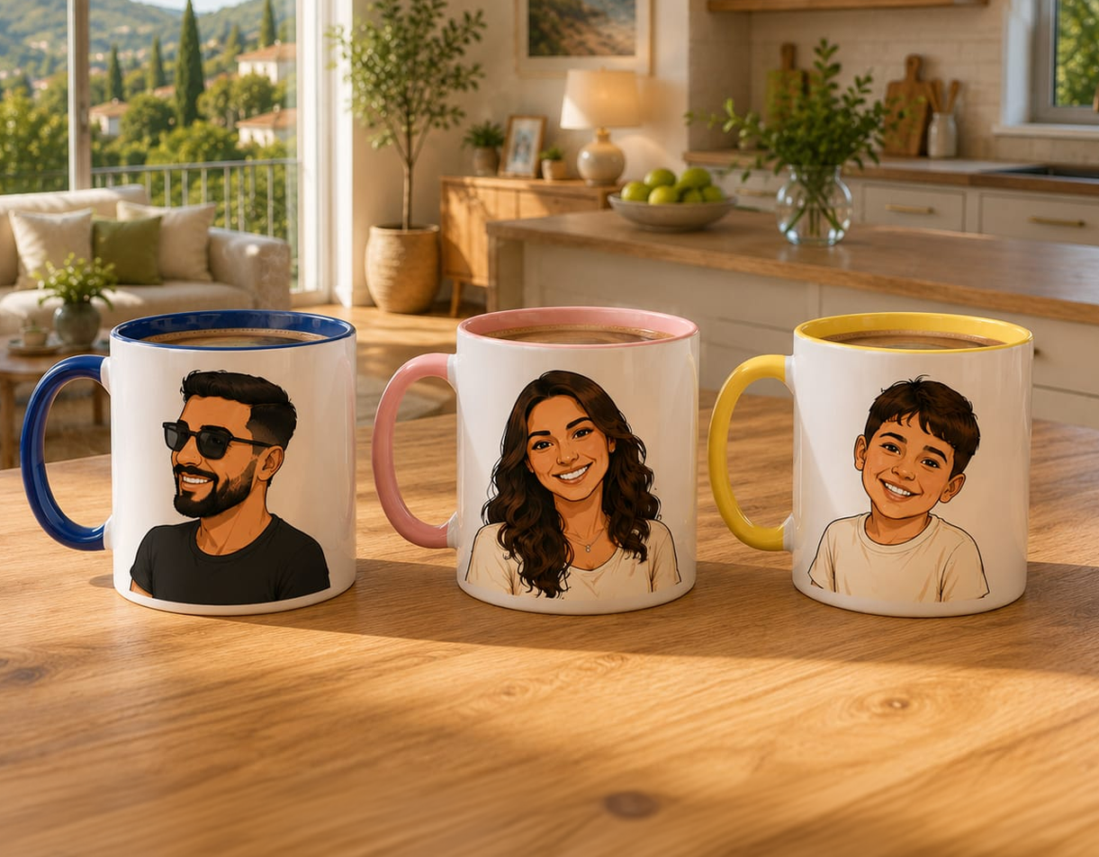 מארז לבוקר טוב - 3 ספלים בעיצובים אישיים – תמונה 7