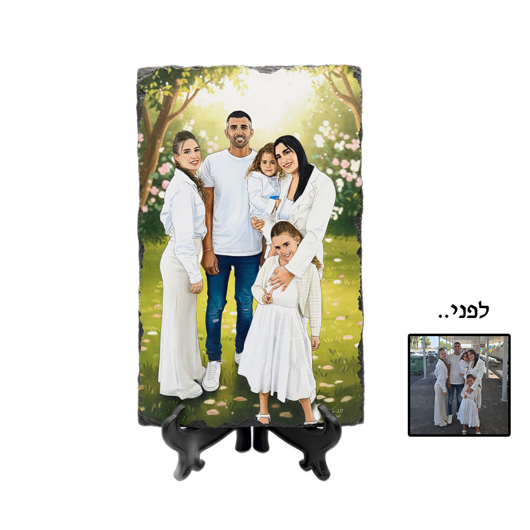 מארז "קשר משפחתי" – מעמד אבן, כוס תרמית ו-2 מחזיקי מפתחות בעיצוב אישי – תמונה 3