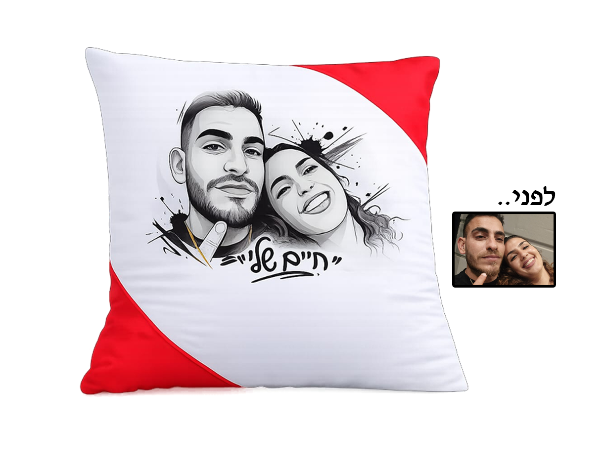 כרית נוי קטיפתית מעוצבת בהתאמה אישית