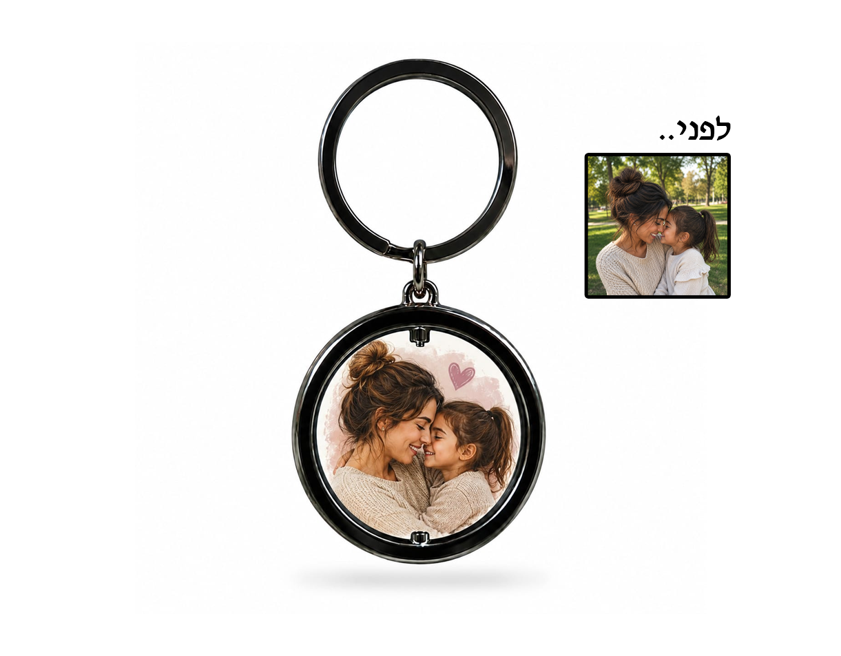 מחזיק מפתחות מתכתי מסתובב – תמונה 5