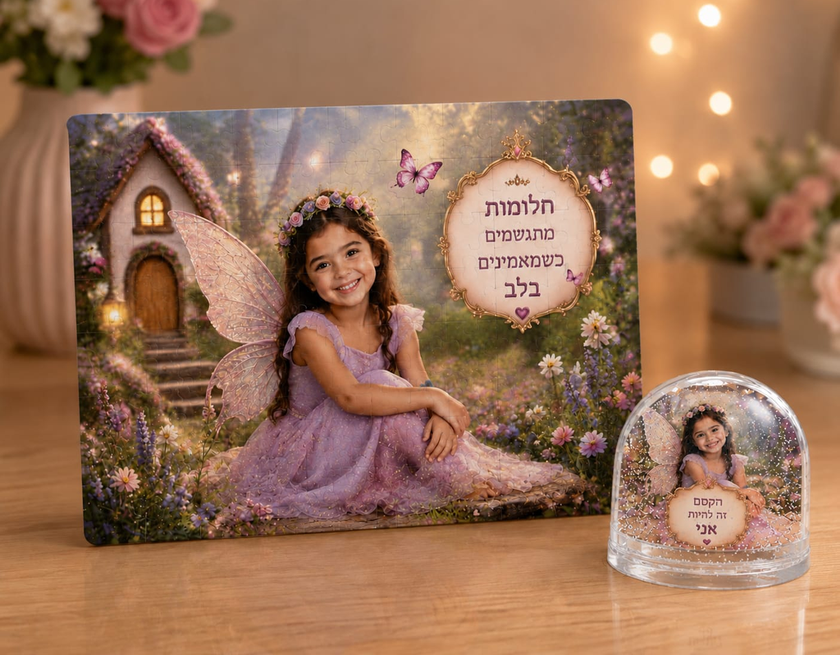 מארז משחק יצירתי - פאזל וכדור שלג בעיצוב אישי – תמונה 7