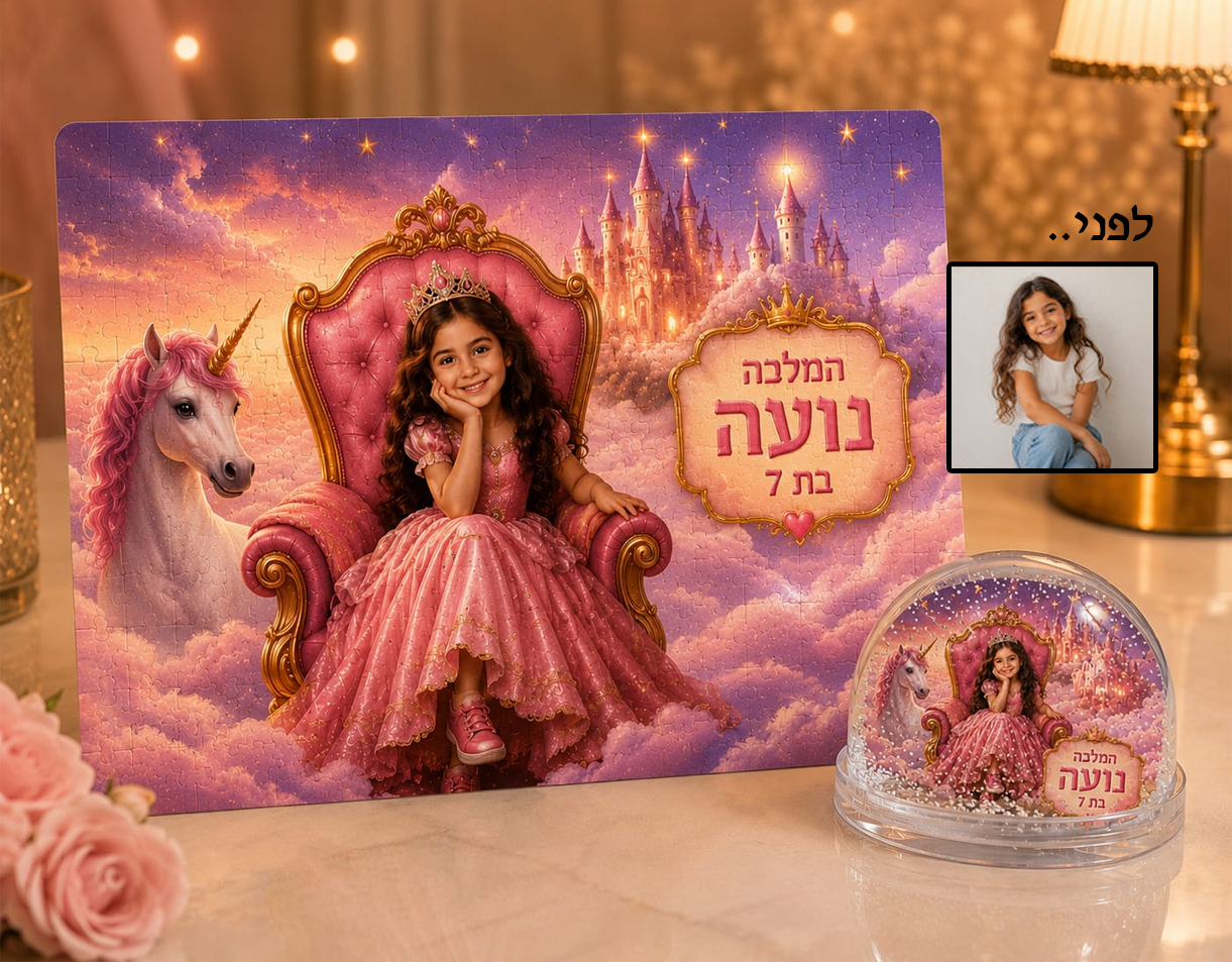 מארז משחק יצירתי - פאזל וכדור שלג בעיצוב אישי – תמונה 2