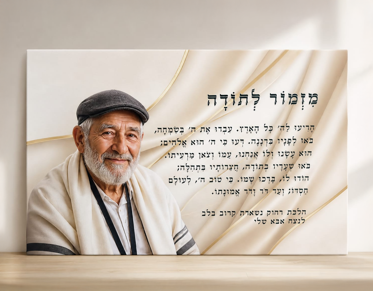 תמונת קנבס מעוצבת עם הנצחה – תמונה 5